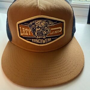 Lazy Ranchwear Brown Trucker Hat with Patch
